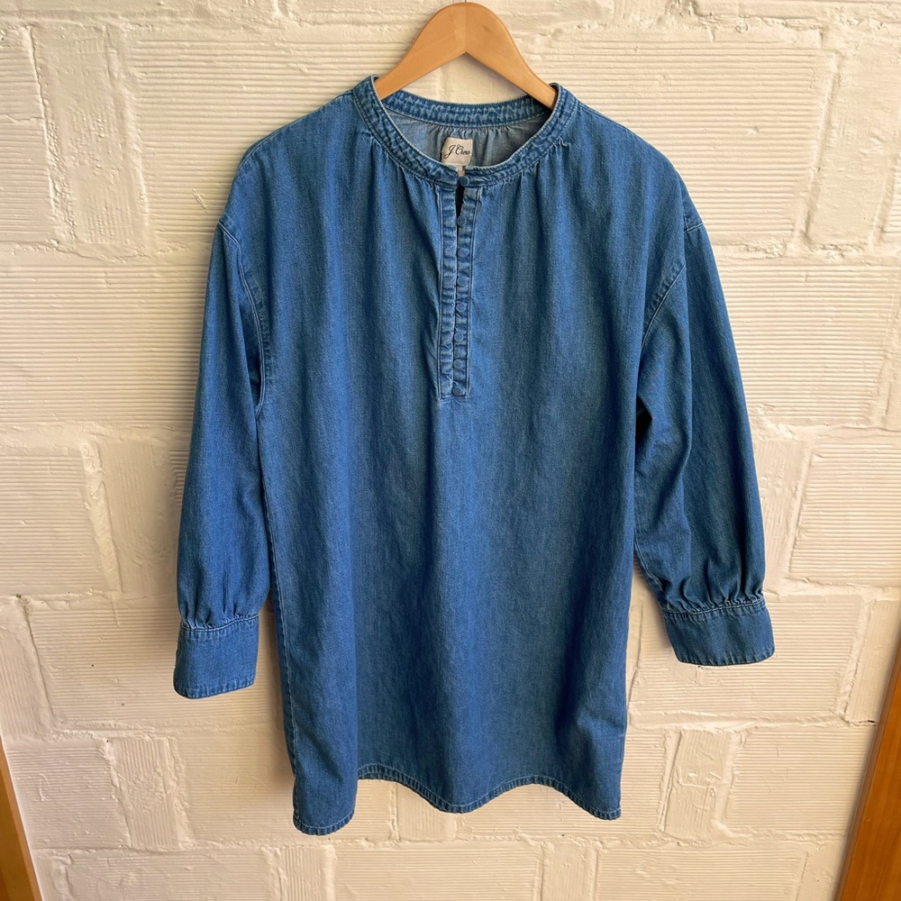 J. Crew denim long sleeved dress